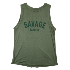 Débardeur large femme vert kaki TIE-BACK | SAVAGE BARBELL