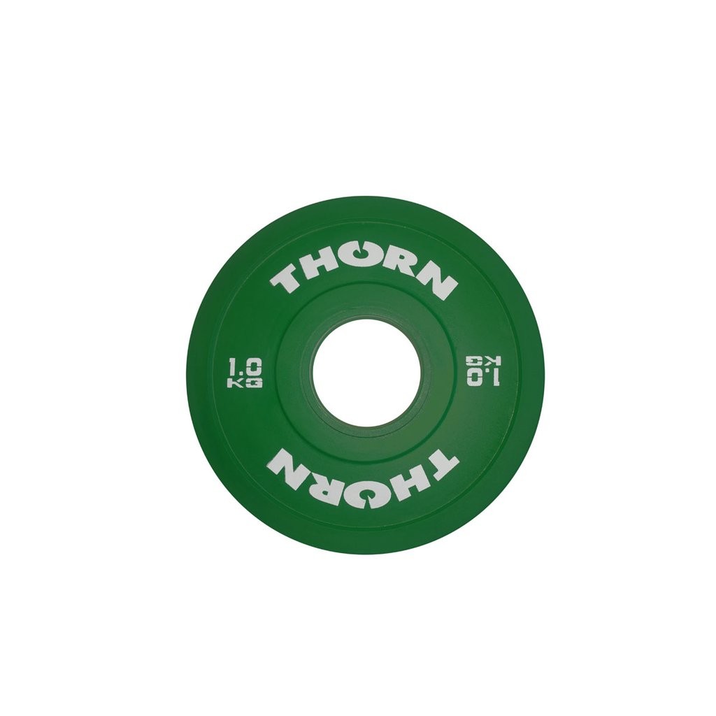 Disque Bumper Plate 1 KG | THORN+FIT EQUIPMENT — Vert · Taille TU