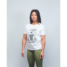 Training T-shirt white FRENCH WOD for women | VERY BAD WOD x WILL LENNART TATOO