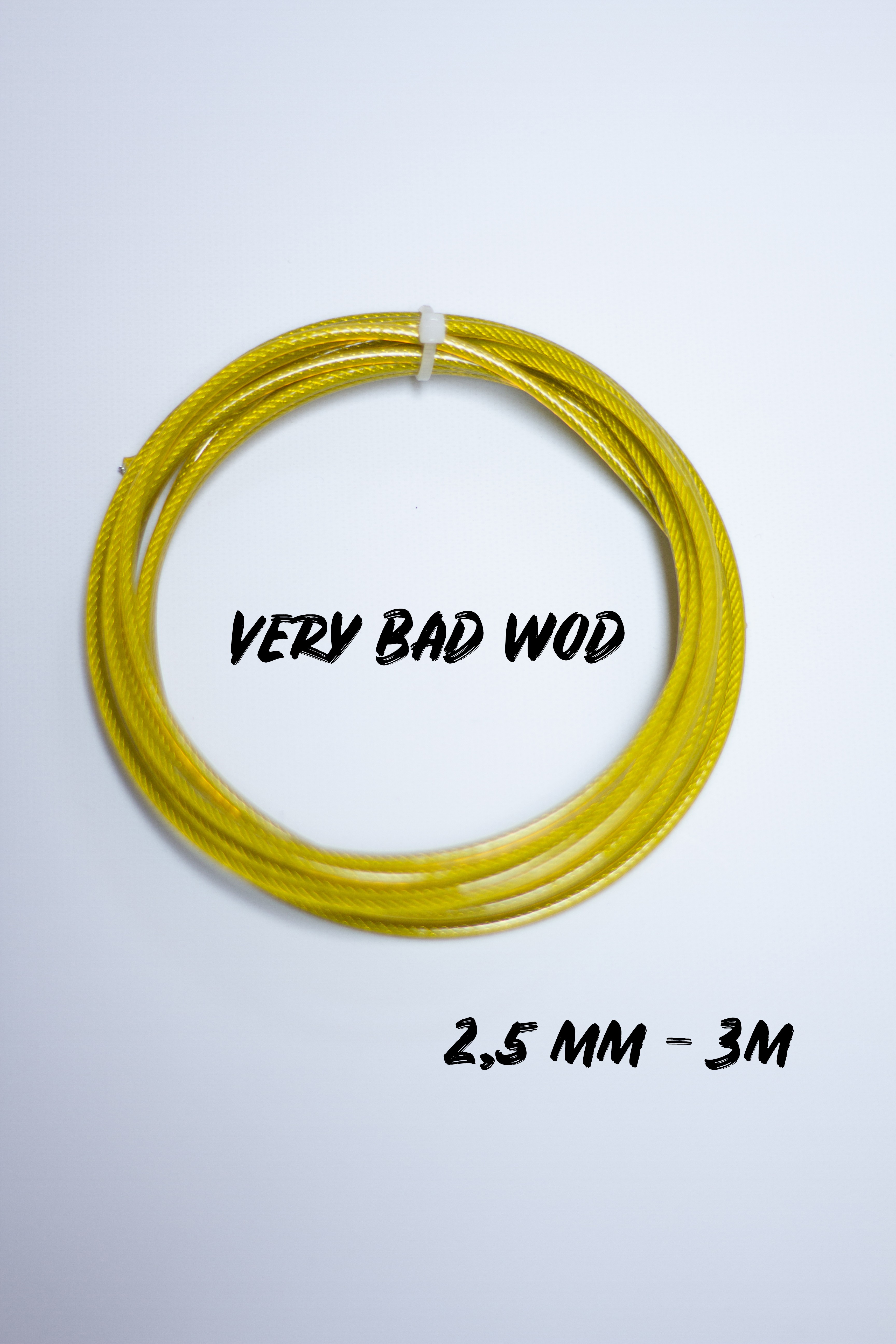 Câble pour corde à sauter jaune 2.5 mm 3m - Very Bad Wod — Jaune · Taille 2.5 mm