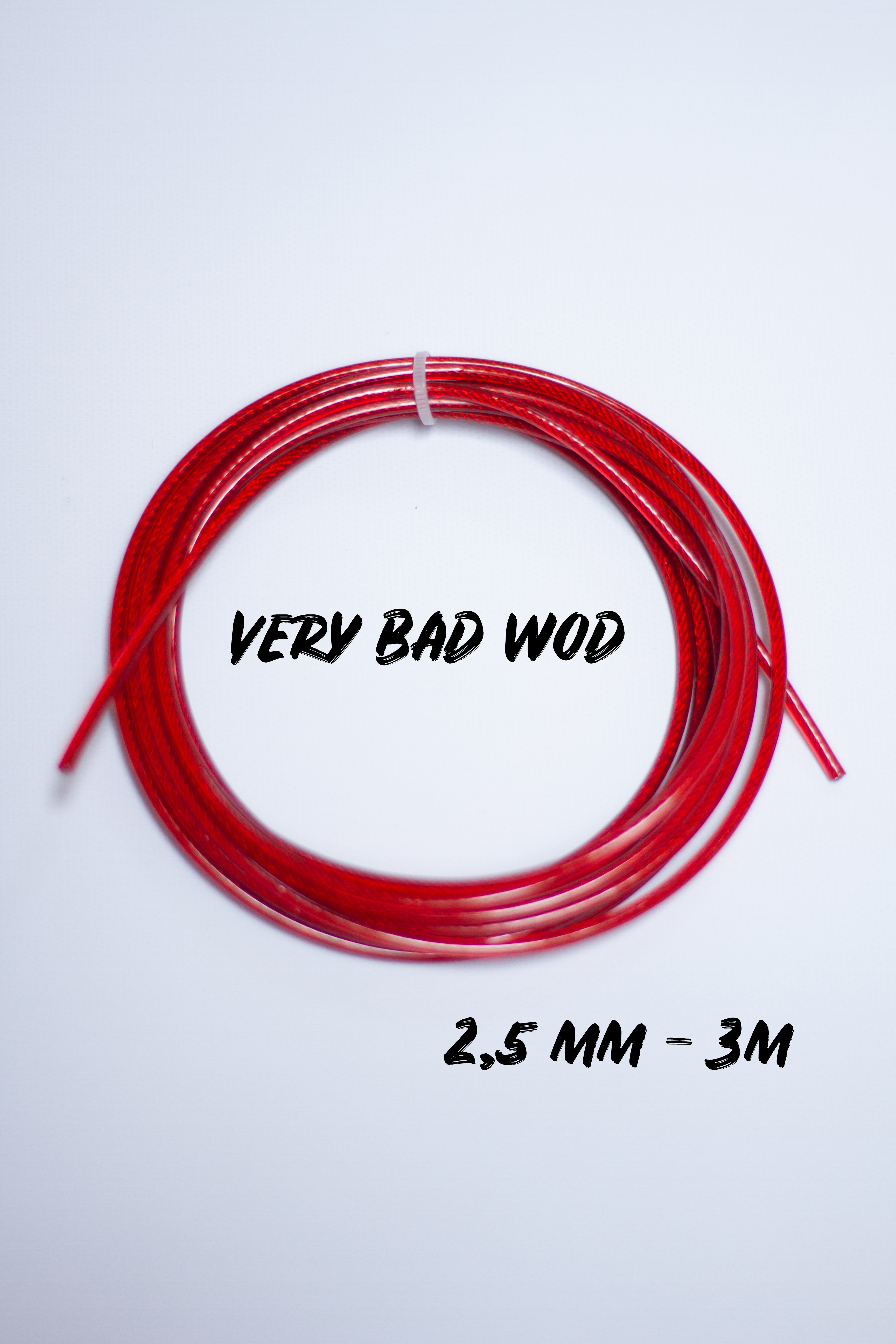 Câble pour corde à sauter rouge 2.5 mm 3m - Very Bad Wod — Rouge · Taille 2.5 mm