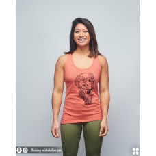 Women's tank heather red SKULL| VERY BAD WOD x WILL LENNART TATOO