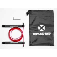 Corde à sauter noire câble rouge Speed + | VERY BAD WOD