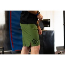 Training short green COMBAT 2.0 TRAINING SHORTS WINGS for men| THORN FIT