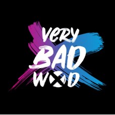  VERY BAD WOD T-shirt 3/4 Unisexe noir et blanc BRUSH Original