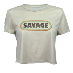 Training T-shirt nude RETRO CHICK for women - SAVAGE BARBELL