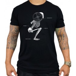 Training t-shirt black ANATOMY OF A SQUAT for men | PROJECT X