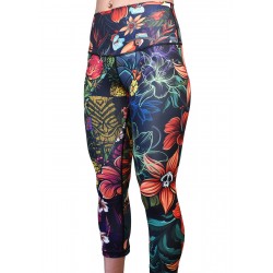 Legging 3/4 taille mi haute femme ALL-OHA multicolor| PROJECT X