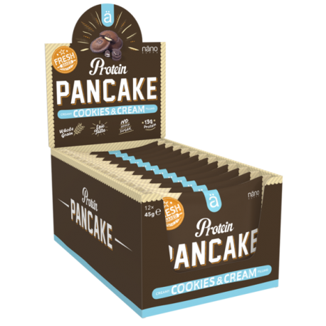Pack de 12 Pancakes fourrés protéinés COOKIES AND CREAM| NANO SUPPS