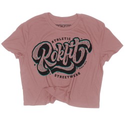 Training crop T-shirt THE CARVER pink for women |ROKFIT