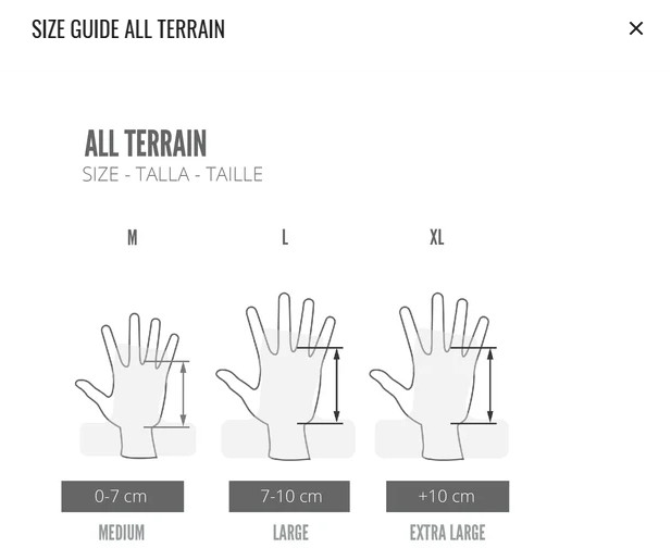 VEITES size chart
