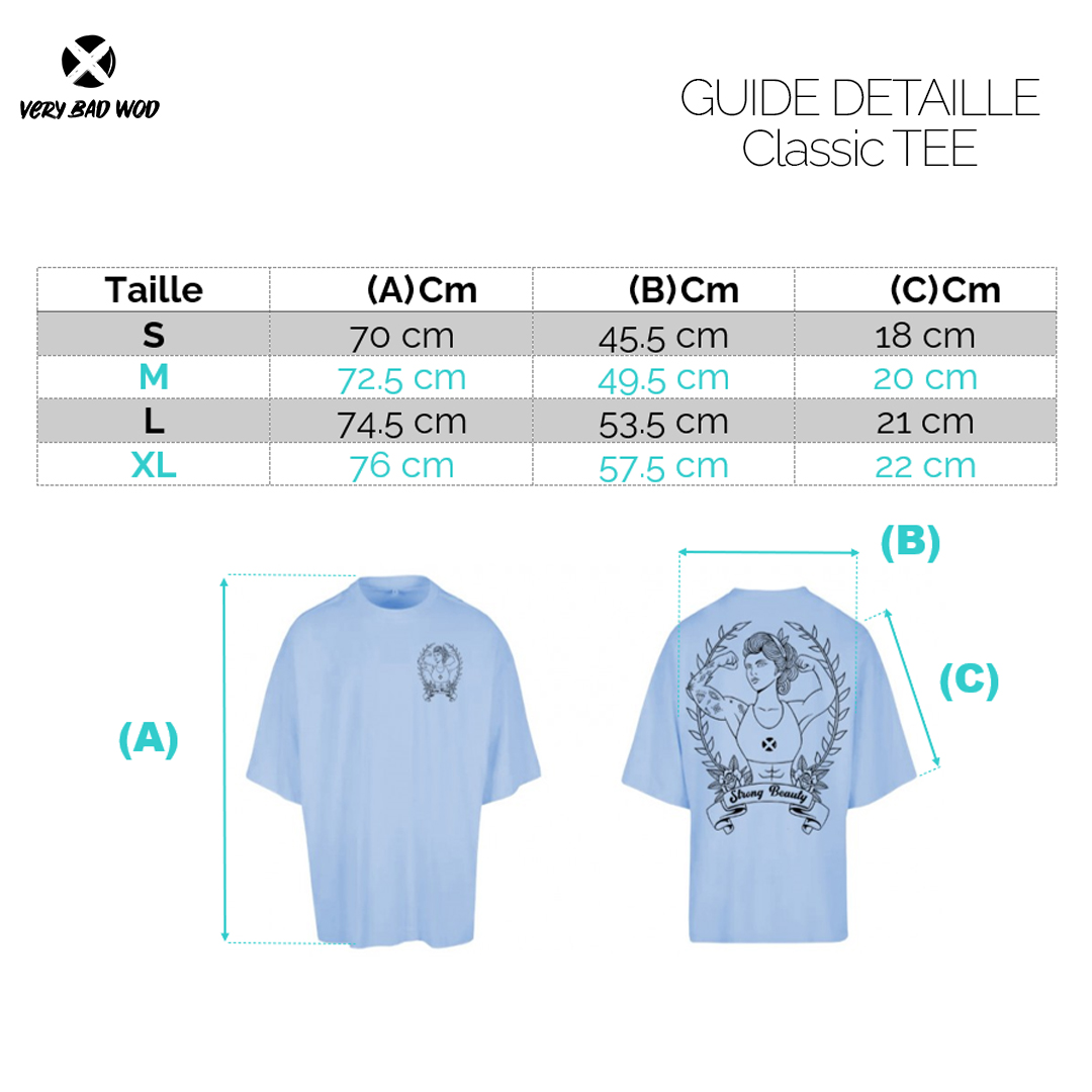 VERY BAD WOD - Unisex T-Shirt Size Chart