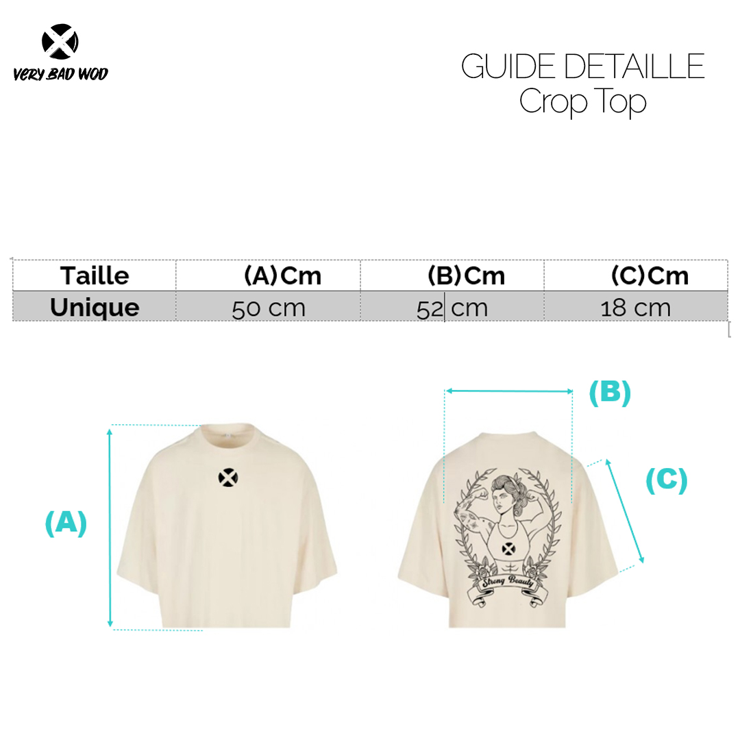 GUIDE DES TAILLES CROP TOP VERY BAD WOD