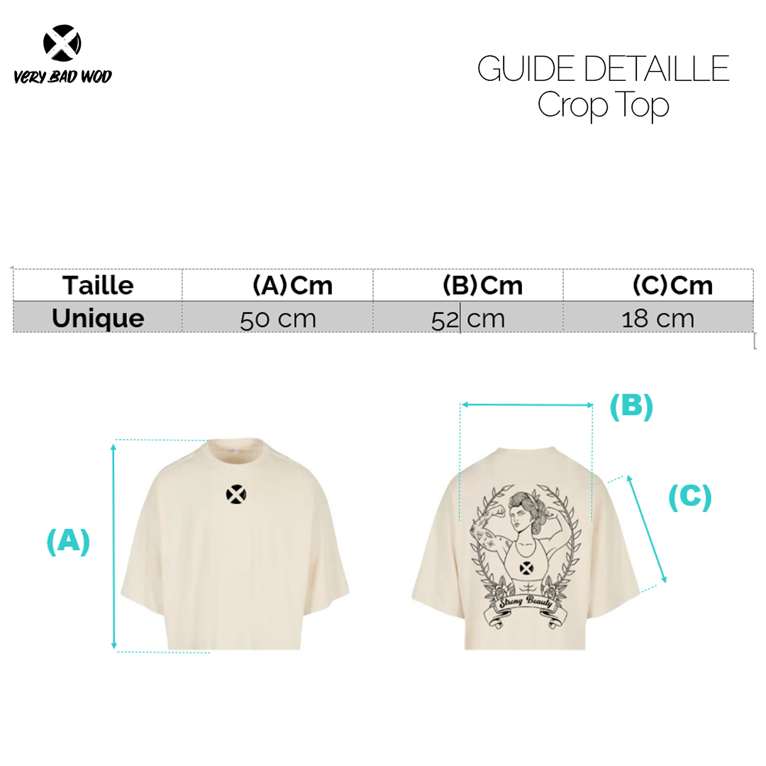 GUIDE DE TAILLE CROP TOP VERY BAD WOD