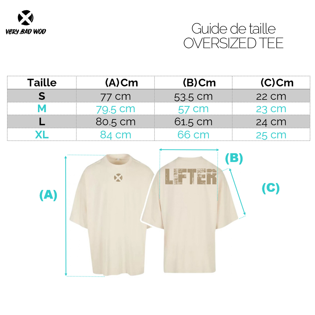 VERY BAD WOD - Oversize T-Shirt Size Chart