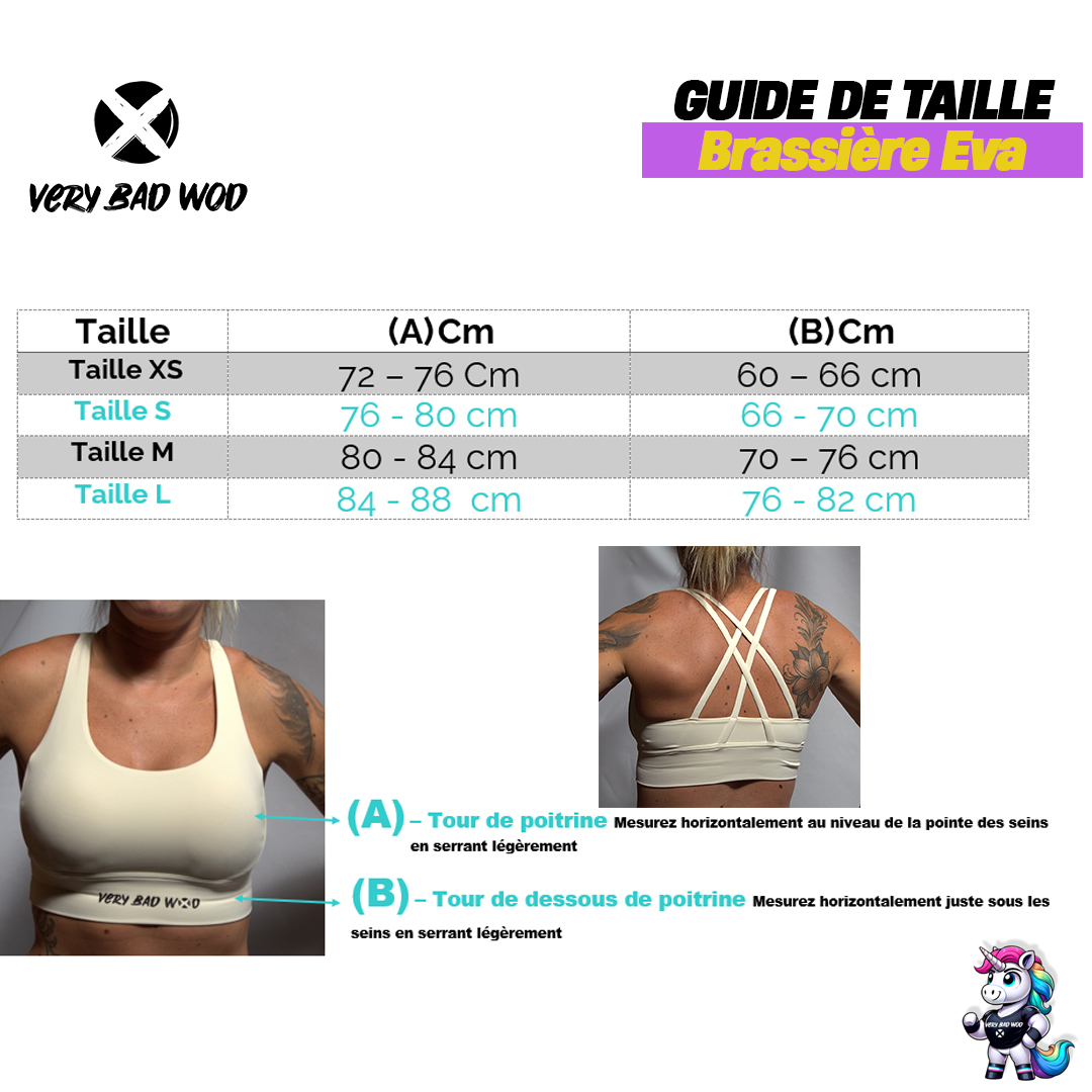 Guide de taille brassiere EVA very bad wod