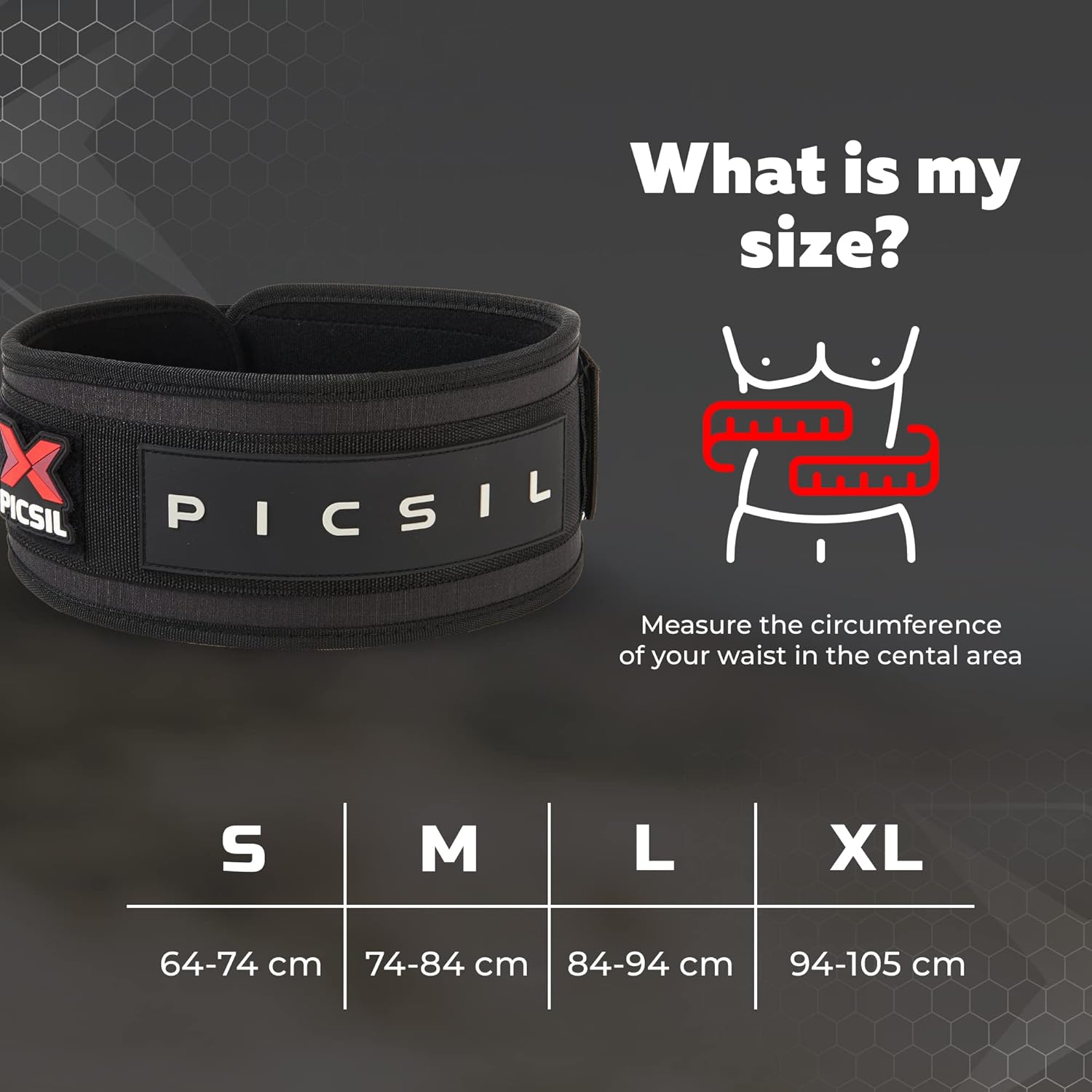 Guide des tailles ceinture PICSIL