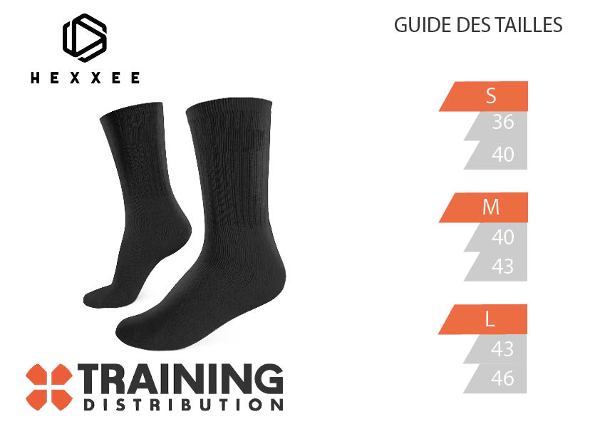 Chaussettes Blanches HEXXEE 2 Bandes – F R H E X X E E