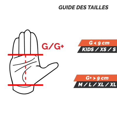 Guide des tailles PICSIL Maniques